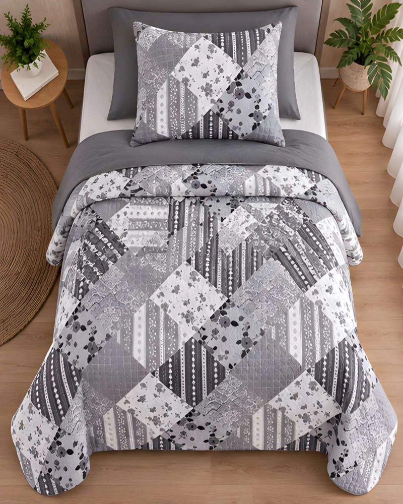 CUBRECAMA 1.5 PLAZAS CON FUNDA Y ALMOHADA INCLUIDA - 1