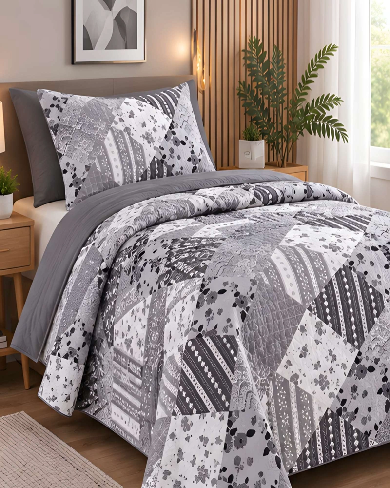CUBRECAMA 1.5 PLAZAS CON FUNDA Y ALMOHADA INCLUIDA - 4