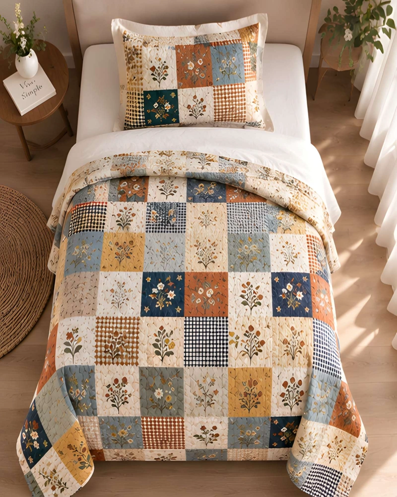 CUBRECAMA 1.5 PLAZAS CON FUNDA Y ALMOHADA INCLUIDA - 3