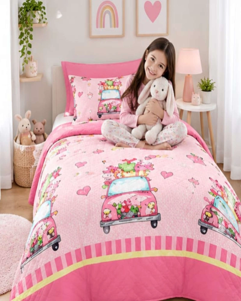 CUBRECAMA 1.5 PLAZAS Y FUNDA DE ALMOHADA - 1