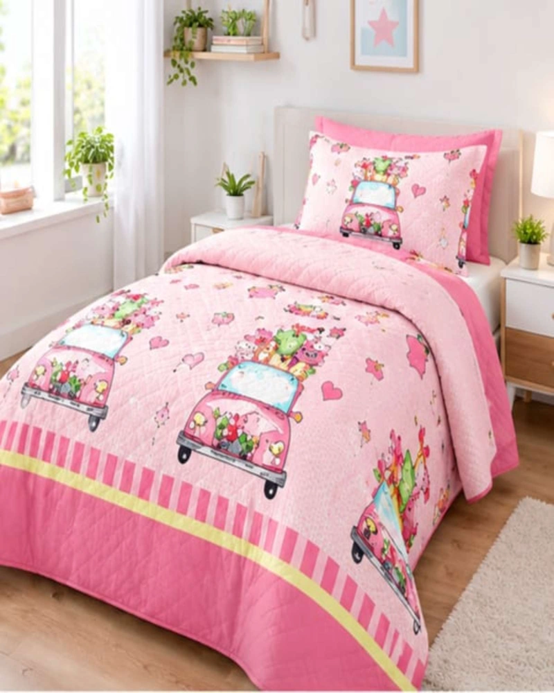 CUBRECAMA 1.5 PLAZAS Y FUNDA DE ALMOHADA - 3