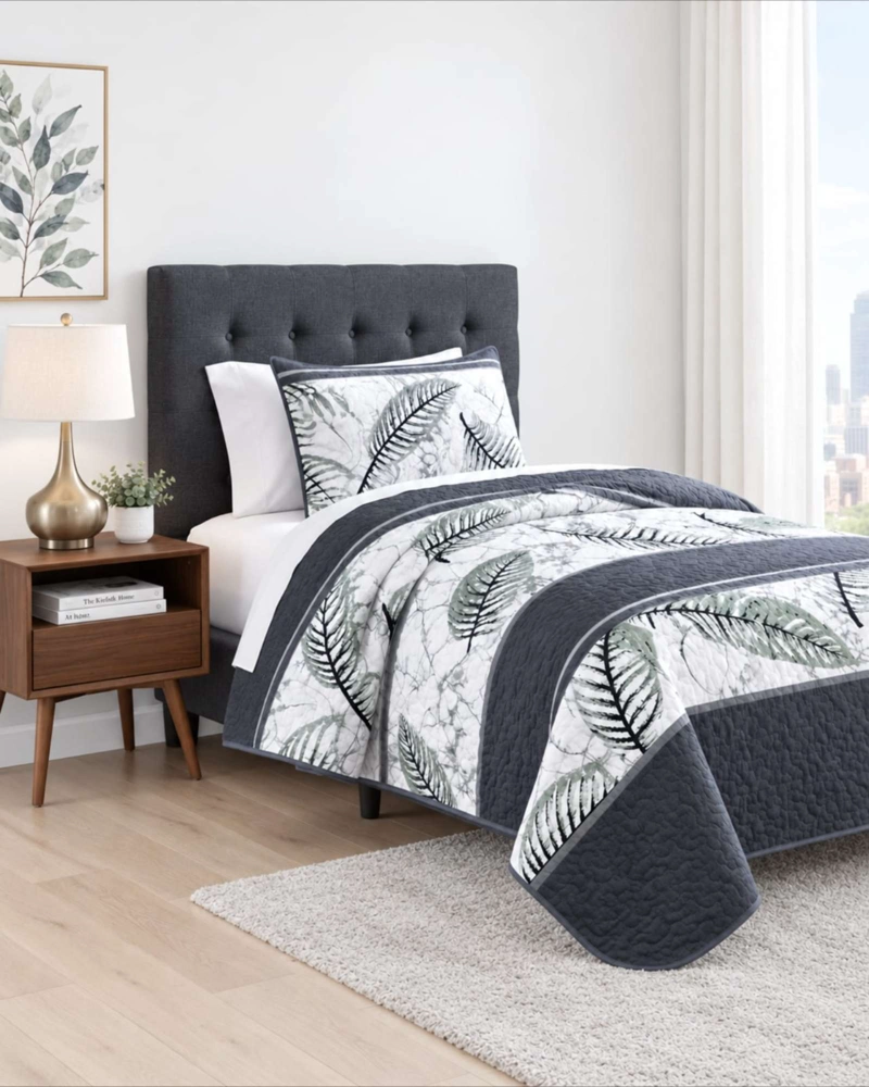 CUBRECAMA 1.5 PLAZAS Y FUNDA DE ALMOHADA - 4