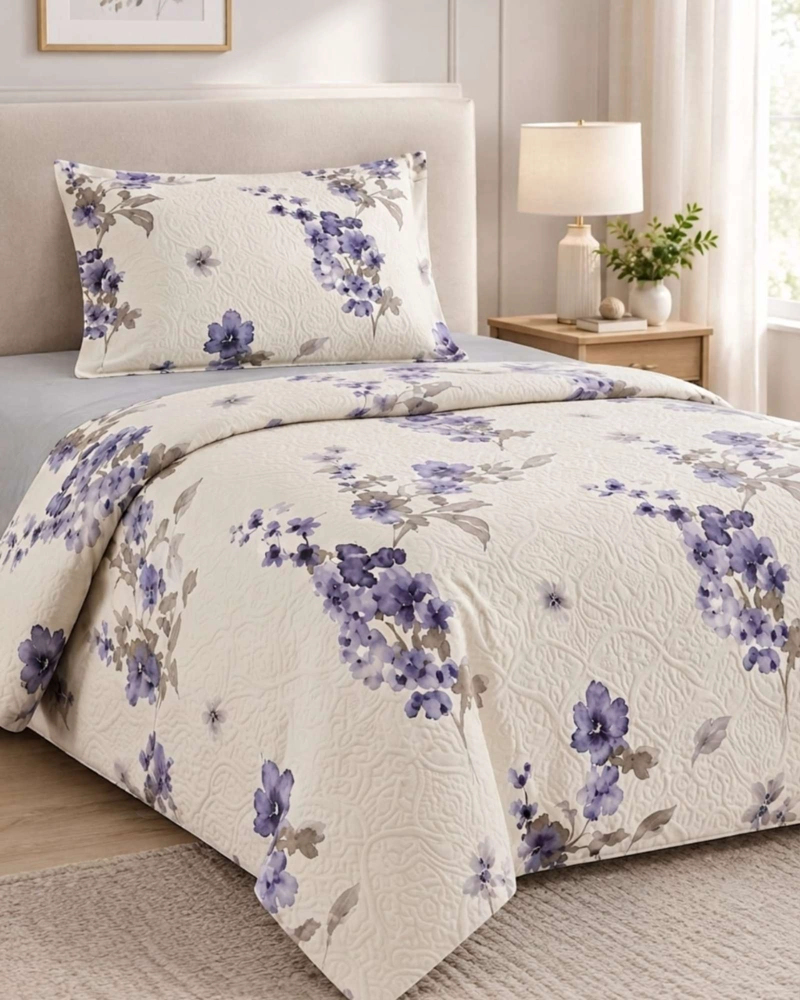 CUBRECAMA 1.5 PLAZAS CON FUNDA Y ALMOHADA INCLUIDA - 5