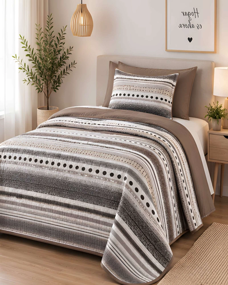 CUBRECAMA 1.5 PLAZAS CON FUNDA Y ALMOHADA INCLUIDA - 4