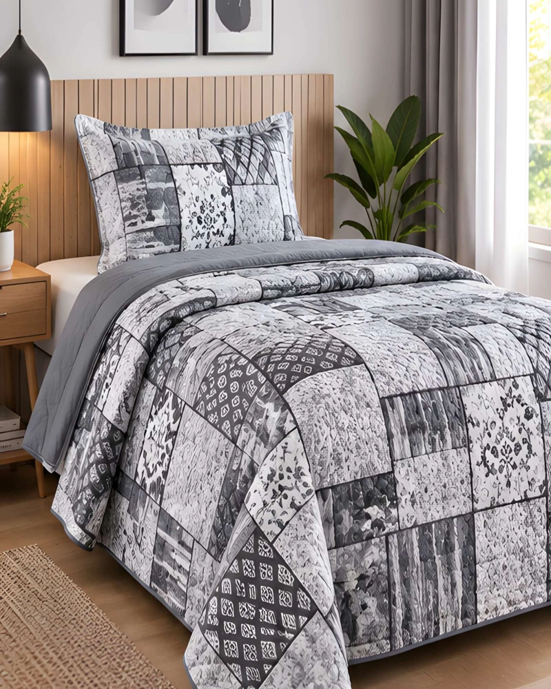 CUBRECAMA 1.5 PLAZAS Y FUNDA DE ALMOHADA - 1