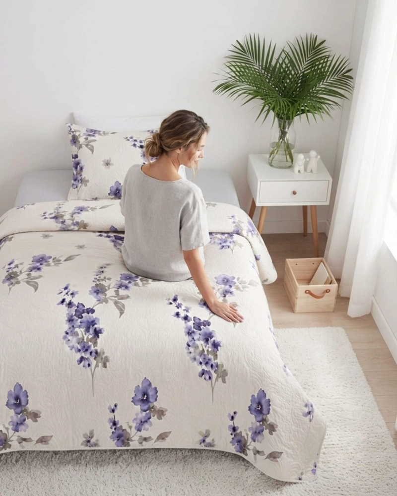 CUBRECAMA 1.5 PLAZAS Y FUNDA DE ALMOHADA - 4