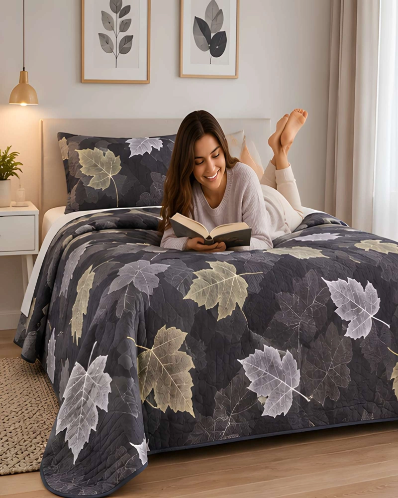 CUBRECAMA 1.5 PLAZAS CON FUNDA Y ALMOHADA INCLUIDA - 1