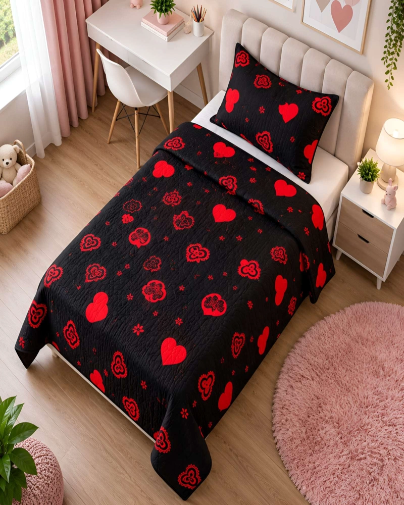 PACK QUILT 1.5 PLAZAS SUAVE LIGERO TRANSPIRABLE CON ALMOHADA Y FUNDA A JUEGO - 1