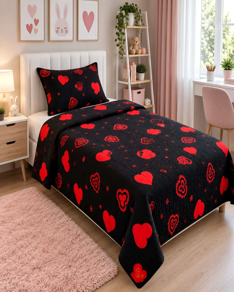 PACK QUILT 1.5 PLAZAS SUAVE LIGERO TRANSPIRABLE CON ALMOHADA Y FUNDA A JUEGO - 2