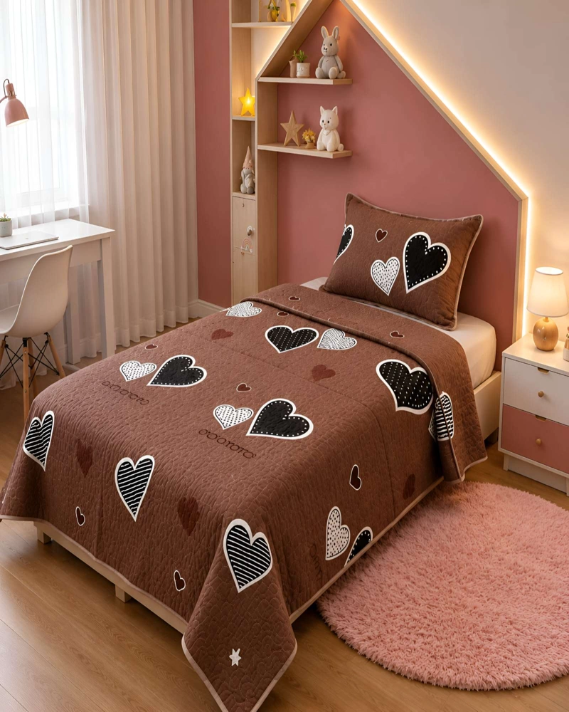 PACK QUILT 1.5 PLAZAS SUAVE LIGERO TRANSPIRABLE CON ALMOHADA Y FUNDA A JUEGO - 2