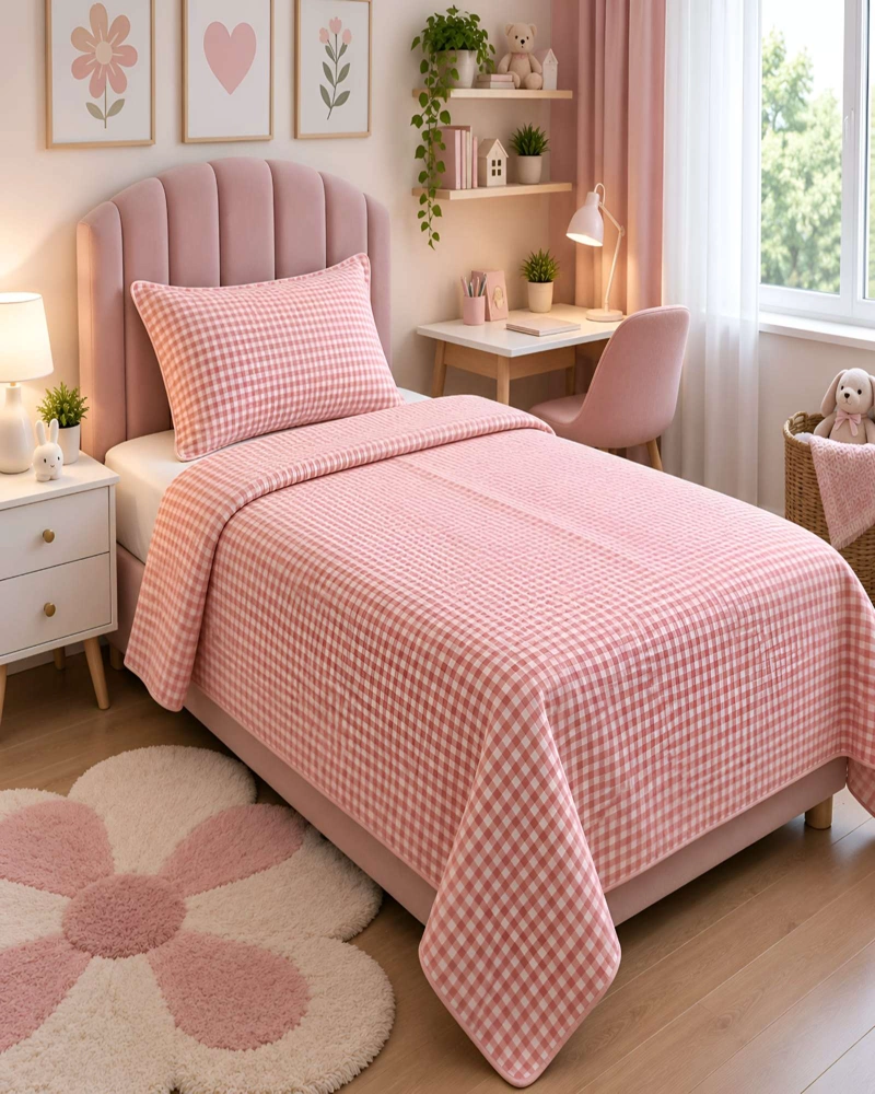 PACK QUILT 1.5 PLAZAS SUAVE LIGERO TRANSPIRABLE CON ALMOHADA Y FUNDA A JUEGO - 3