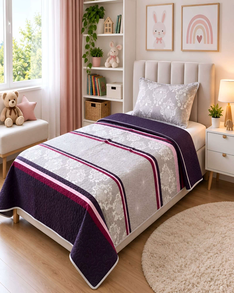 PACK QUILT 1.5 PLAZAS SUAVE LIGERO TRANSPIRABLE CON ALMOHADA Y FUNDA A JUEGO - 1