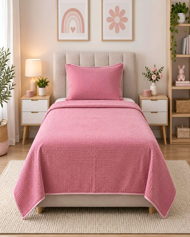 PACK QUILT 1.5 PLAZAS SUAVE LIGERO TRANSPIRABLE CON ALMOHADA Y FUNDA A JUEGO - 3