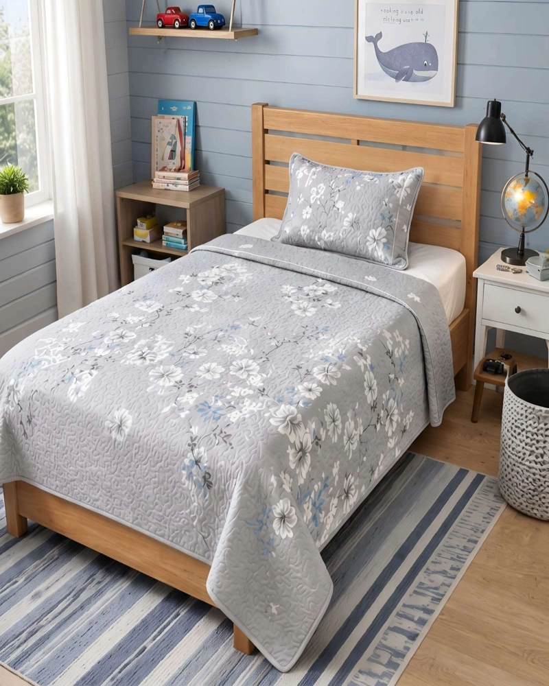 PACK QUILT 1.5 PLAZAS SUAVE LIGERO TRANSPIRABLE CON ALMOHADA Y FUNDA A JUEGO - 1