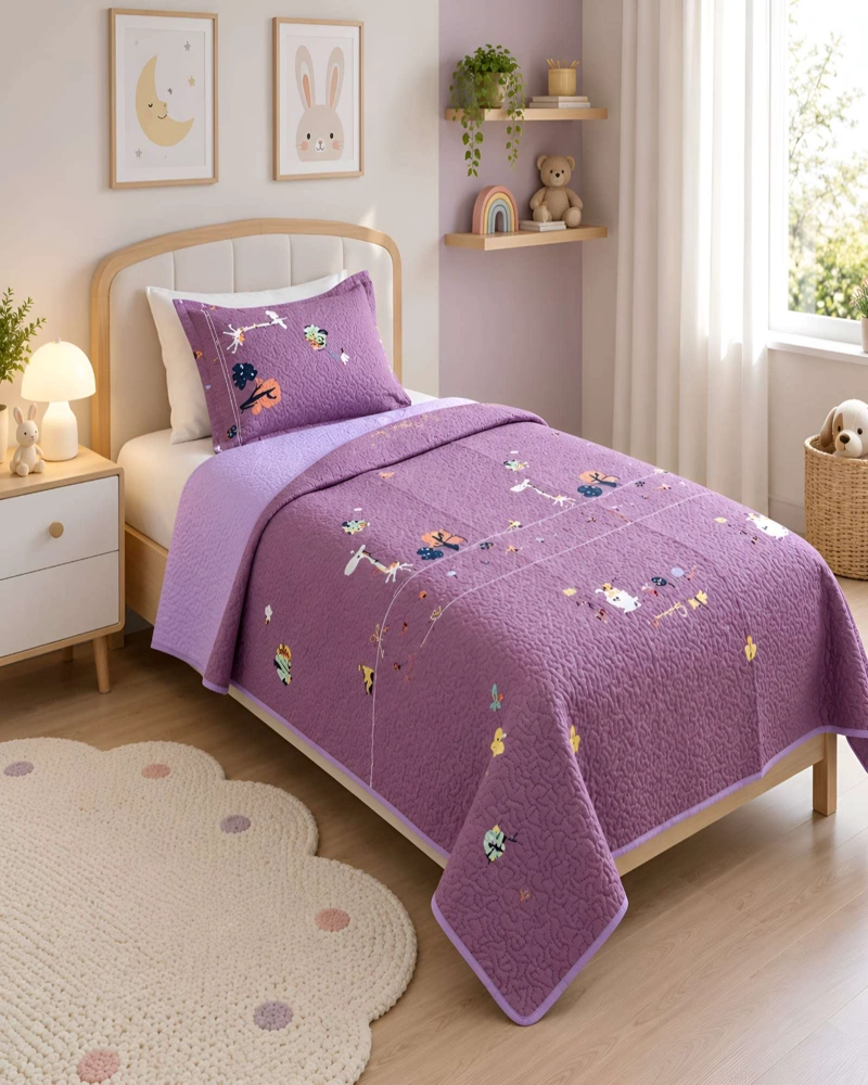 PACK QUILT 1.5 PLAZAS SUAVE LIGERO TRANSPIRABLE CON ALMOHADA Y FUNDA A JUEGO - 1