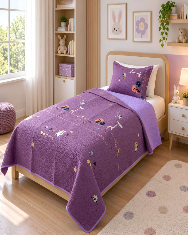 PACK QUILT 1.5 PLAZAS SUAVE LIGERO TRANSPIRABLE CON ALMOHADA Y FUNDA A JUEGO - 3