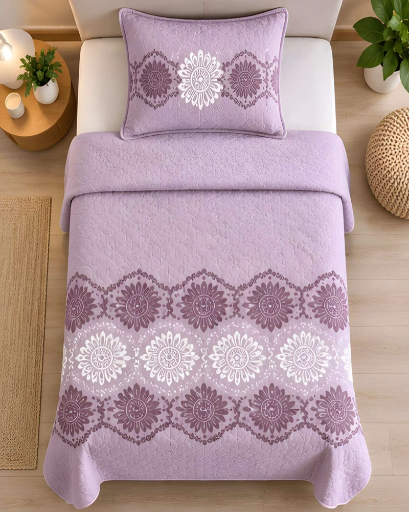 CONJUNTO CUBRECAMA 1.5 PLAZAS CON ALMOHADA Y FUNDA - 4