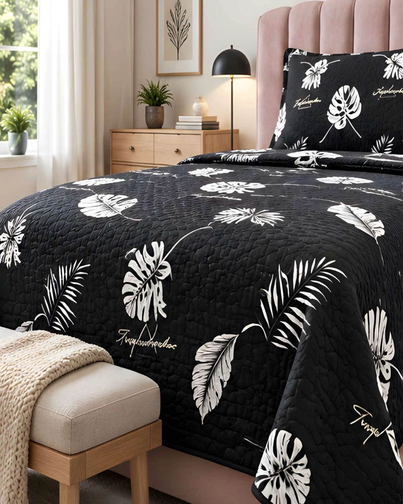 CONJUNTO CUBRECAMA 1.5 PLAZAS CON ALMOHADA Y FUNDA - 1