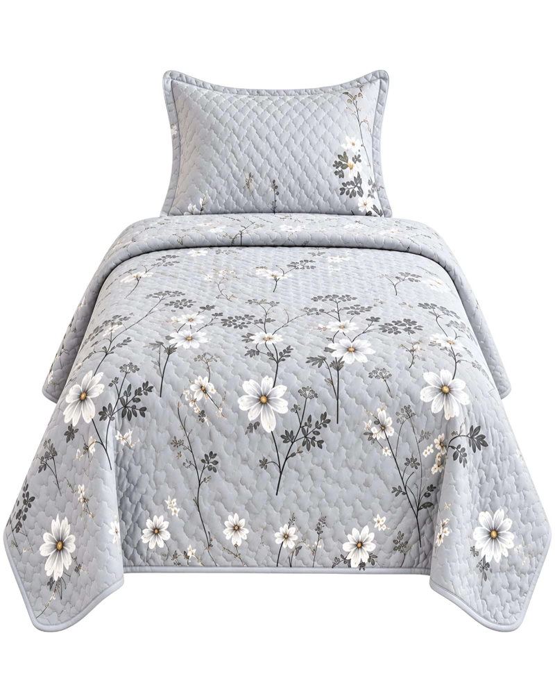 CONJUNTO CUBRECAMA 1.5 PLAZAS CON ALMOHADA Y FUNDA - 6