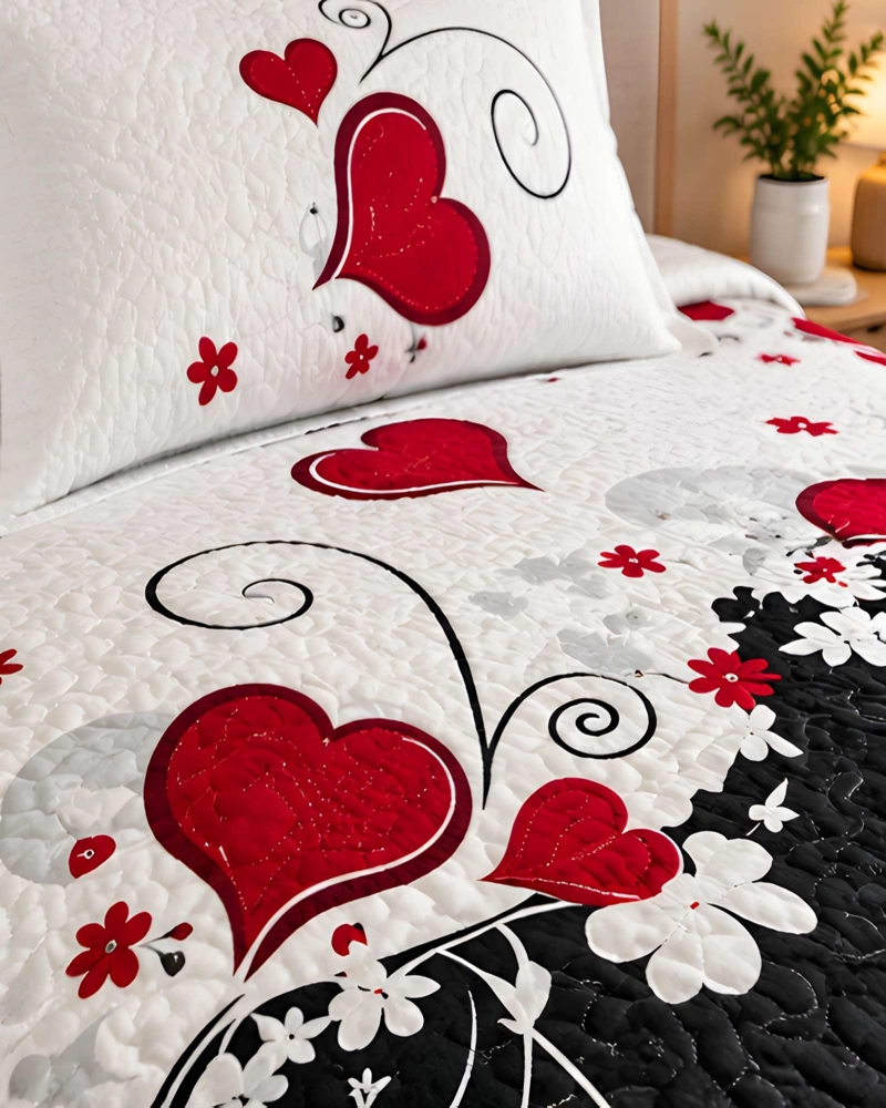 SET QUILT CUBRECAMA 180X230CM 1.5 PLAZAS MICROFIBRA SUAVE Y FUNDA - 3