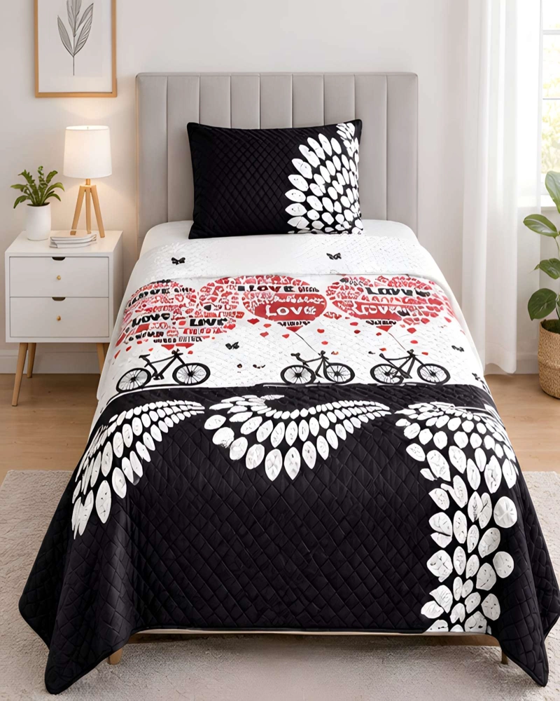CONJUNTO CUBRECAMA 1.5 PLAZAS CON ALMOHADA Y FUNDA - 3