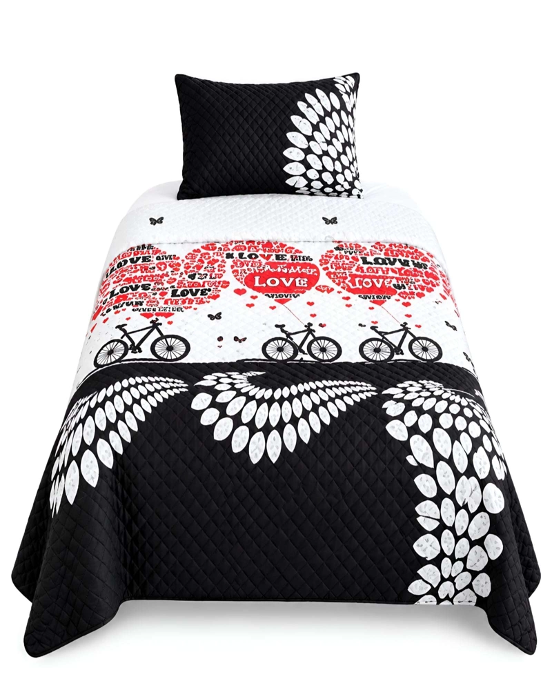 CONJUNTO CUBRECAMA 1.5 PLAZAS CON ALMOHADA Y FUNDA - 6