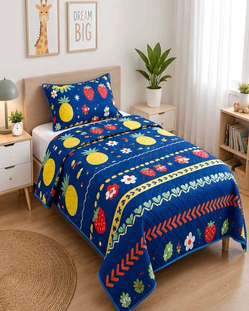 SET QUILT CUBRECAMA 180X230CM 1.5 PLAZAS MICROFIBRA SUAVE Y FUNDA - 1