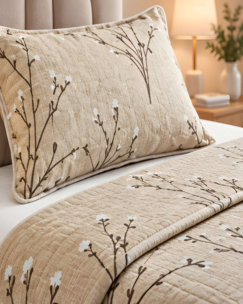 SET QUILT CUBRECAMA 180X230CM 1.5 PLAZAS MICROFIBRA SUAVE Y FUNDA - 4