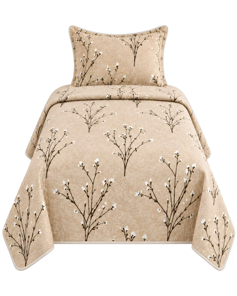 SET QUILT CUBRECAMA 180X230CM 1.5 PLAZAS MICROFIBRA SUAVE Y FUNDA - 6
