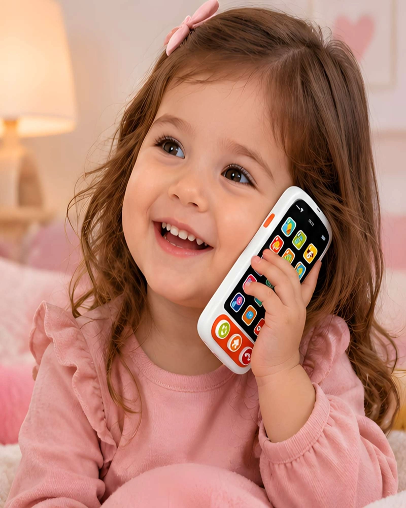 CELULAR DE JUGUETE PARA NIÑOS CON ICONOS COLORIDOS Y PANTALLA INTERACTIVA - 1