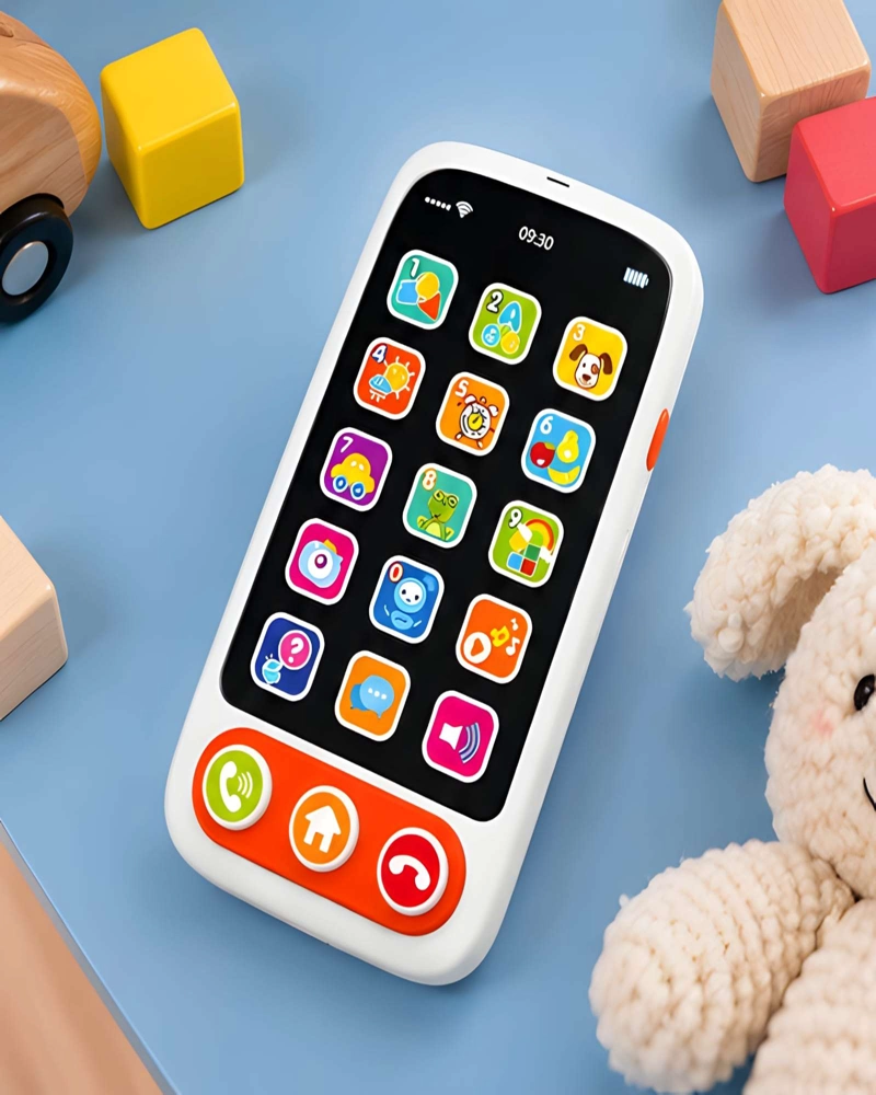 CELULAR DE JUGUETE PARA NIÑOS CON ICONOS COLORIDOS Y PANTALLA INTERACTIVA - 2