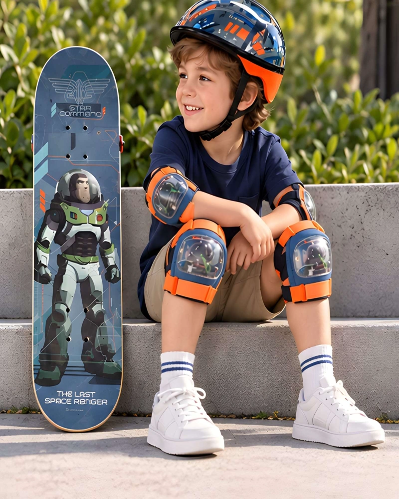 PATINETA PARA NIÑOS CON KIT DE PROTECCION Y CASCO VENTILADO - 1