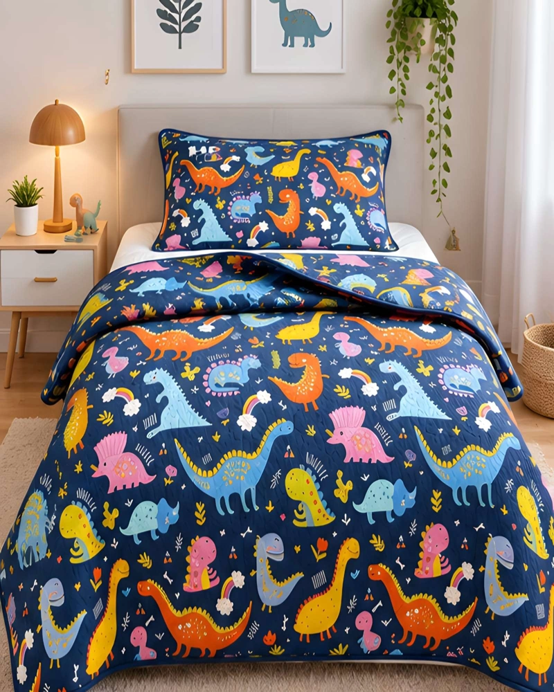 CUBRECAMA QUILT Y FUNDA DE ALMOHADA ULTRALIGERO FRESCO 1.5 PLAZAS - 4