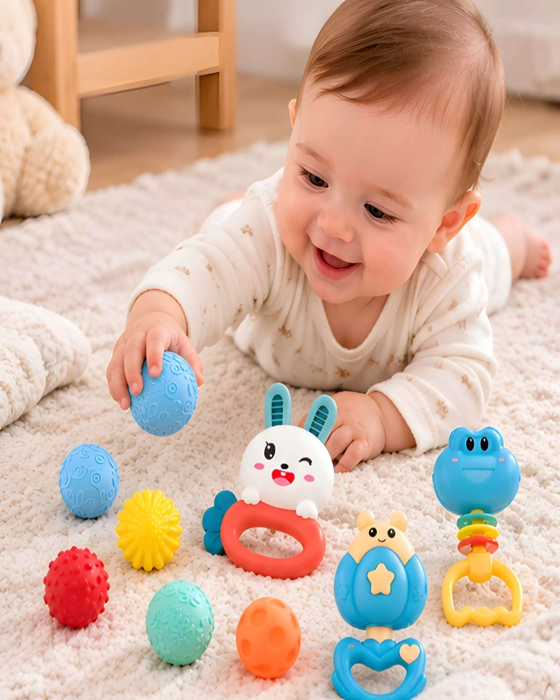 PAQUETE DE JUGUETES DE ESTIMULACION SENSORIAL TEMPRANA INFANTIL - 1