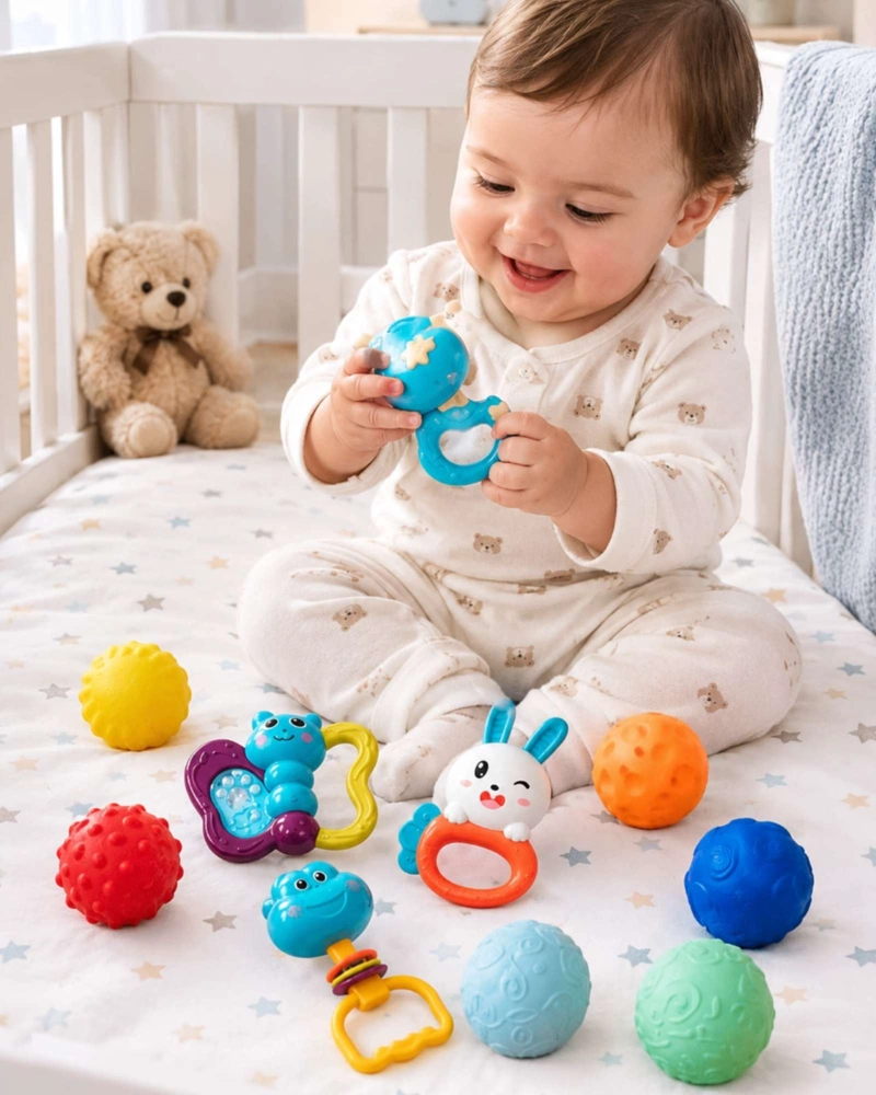 PAQUETE DE JUGUETES DE ESTIMULACION SENSORIAL TEMPRANA INFANTIL - 4