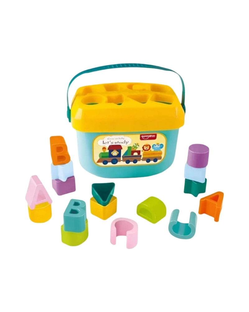 CUBO ORGANIZADOR CON BLOQUES GEOME TRICOS Y LETRAS DIDACTICAS - 6