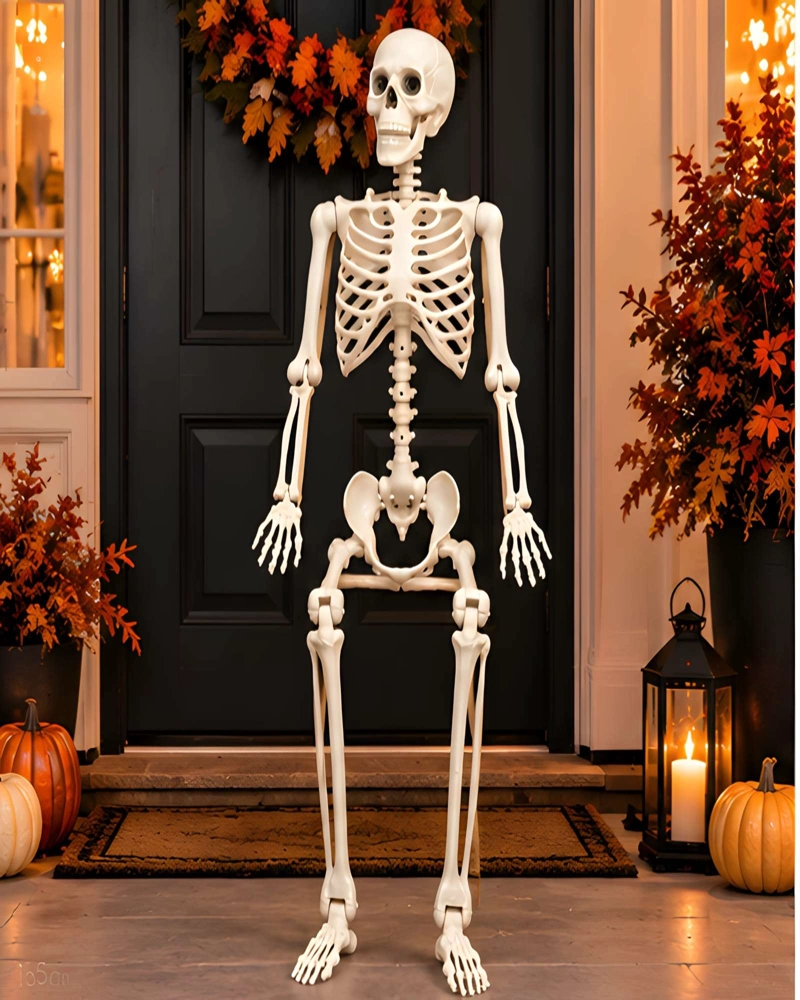 ESQUELETO DE TAMAÑO REAL 165 CM CON ARTICULACIONES PARA FIESTAS DE TERROR - 2
