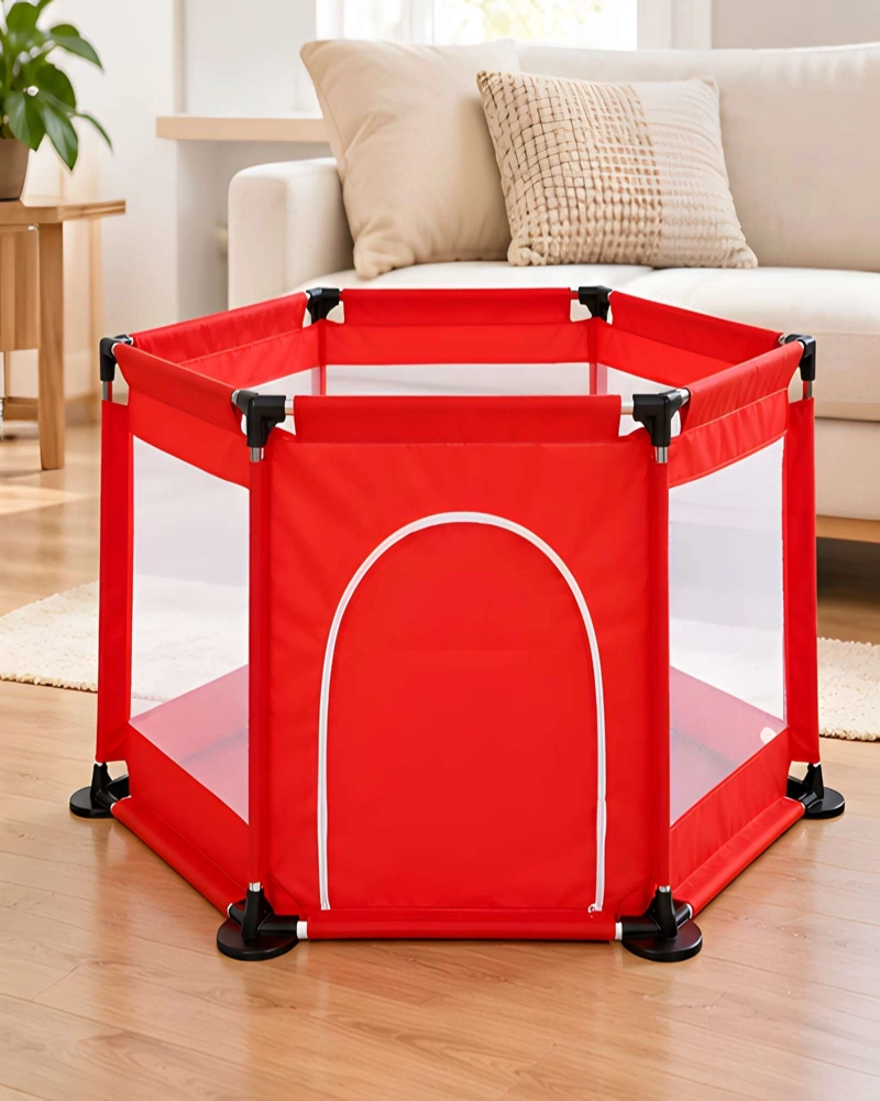 CENTRO DE ACTIVIDADES Y CORRAL HEXAGONAL PARA BEBE  CON PELOTAS INCLUIDAS - 2