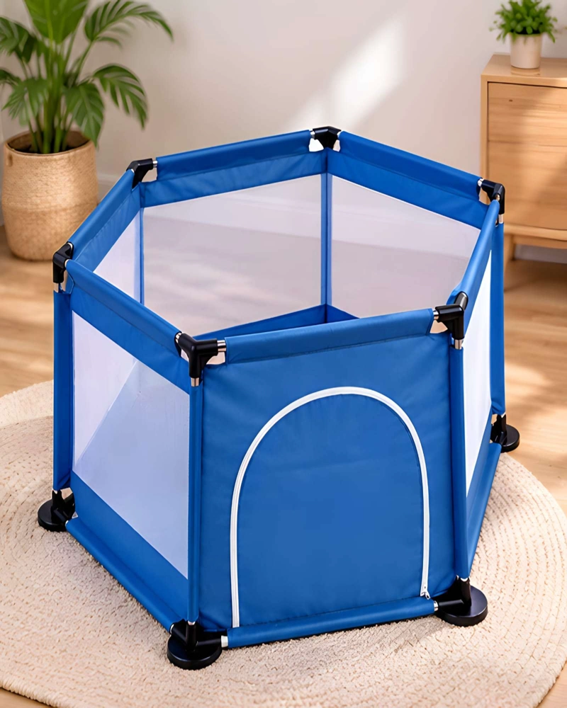CENTRO DE ACTIVIDADES Y CORRAL HEXAGONAL PARA BEBE  CON PELOTAS INCLUIDAS - 1