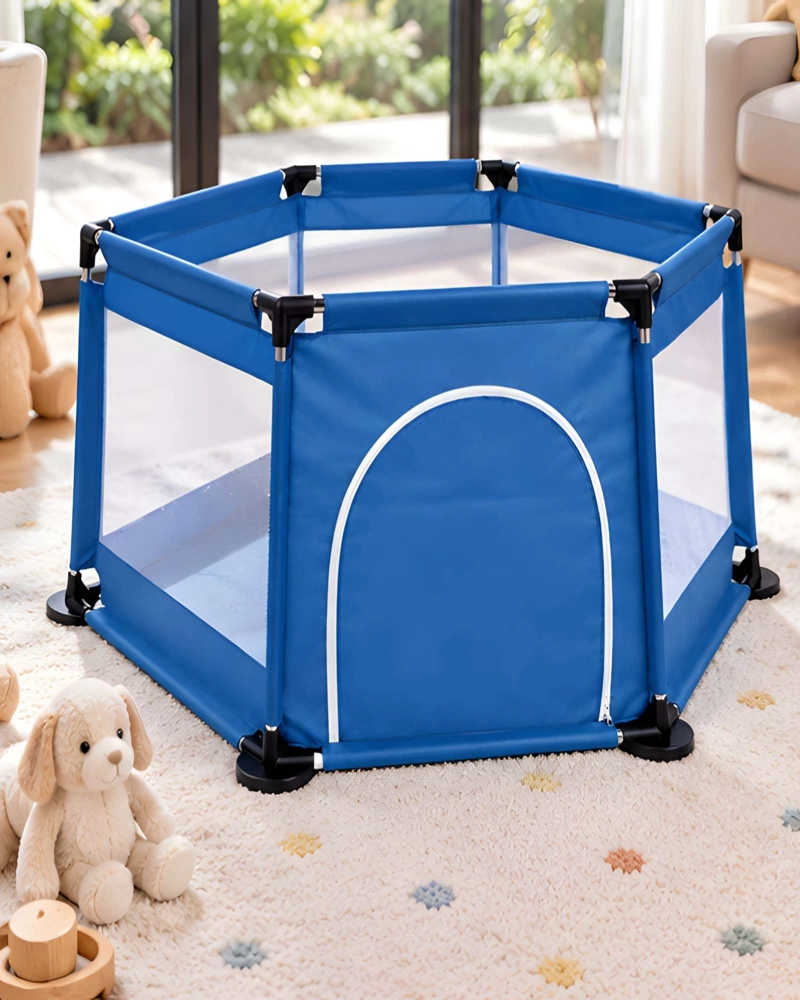 CENTRO DE ACTIVIDADES Y CORRAL HEXAGONAL PARA BEBE  CON PELOTAS INCLUIDAS - 2