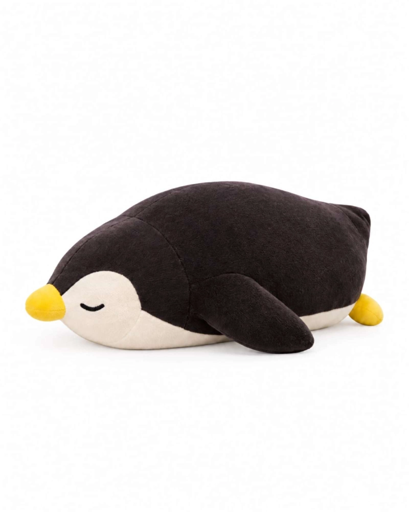 COJIN ALARGADO DE PINGÜINO AFELPADO DE 30 CENTIMETROS PARA CUNAS Y CAMAS - 6