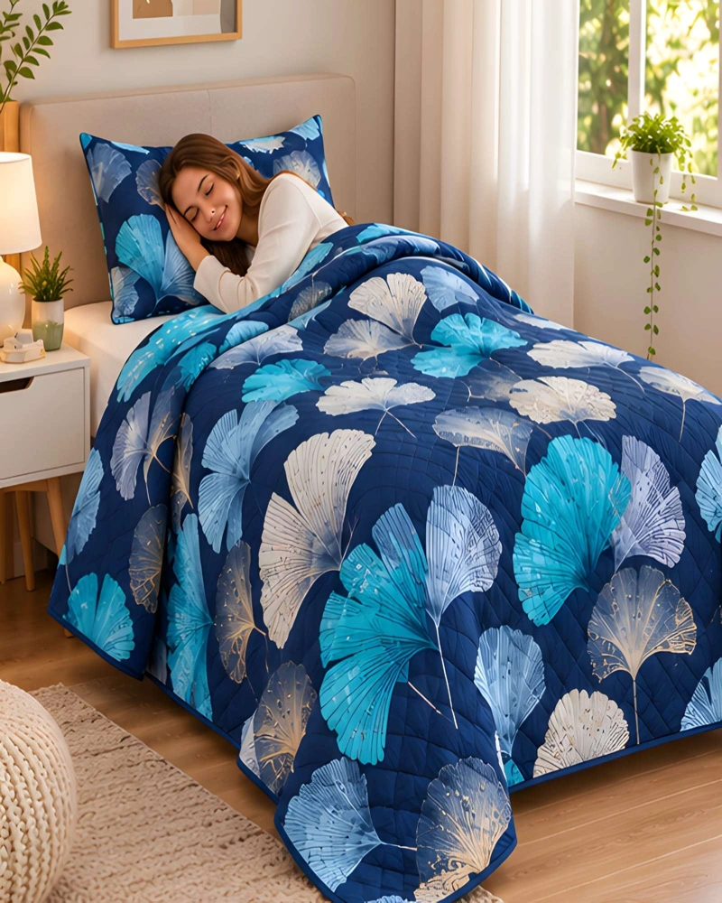 CUBRECAMA 1.5 PLAZAS QUILT LIVIANO CON ALMOHADA - 4