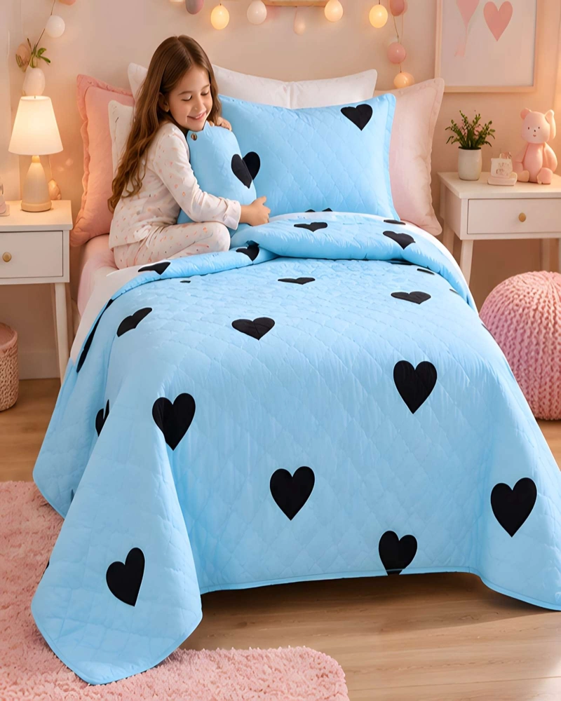 CUBRECAMA 1.5 PLAZAS QUILT LIVIANO CON ALMOHADA - 4