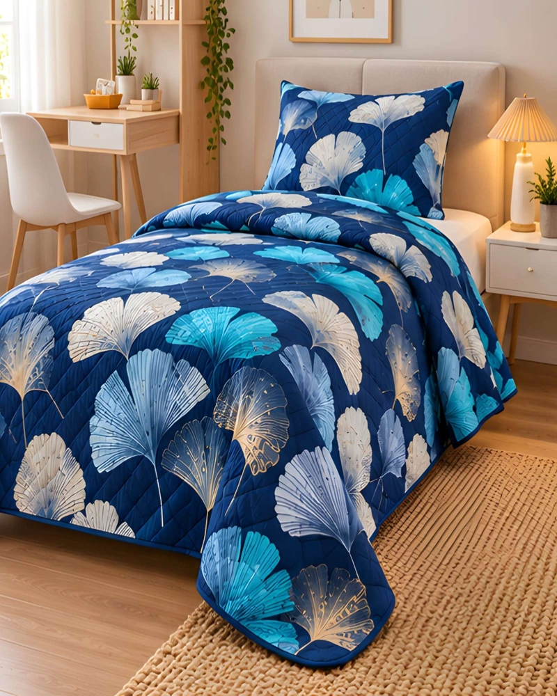 CUBRECAMAS 1 PLAZA Y MEDIA QUILT LIVIANO DE VERANO CON FUNDA - 4