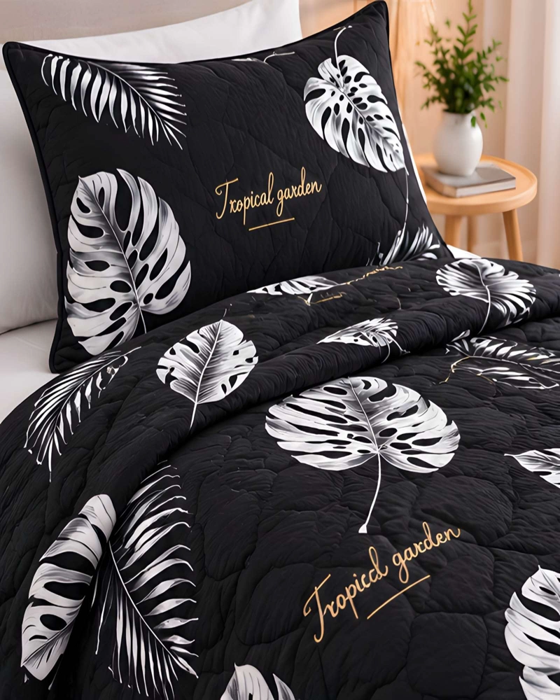 CUBRECAMAS 1 PLAZA Y MEDIA QUILT LIVIANO DE VERANO CON FUNDA - 1