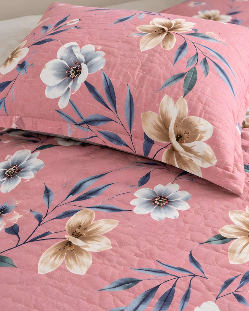 CUBRECAMA 1.5 PLAZAS QUILT LIVIANO CON ALMOHADA - 4