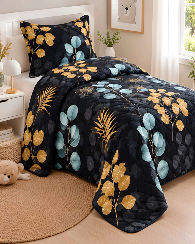 CUBRECAMA 1.5 PLAZAS QUILT LIVIANO CON ALMOHADA - 3