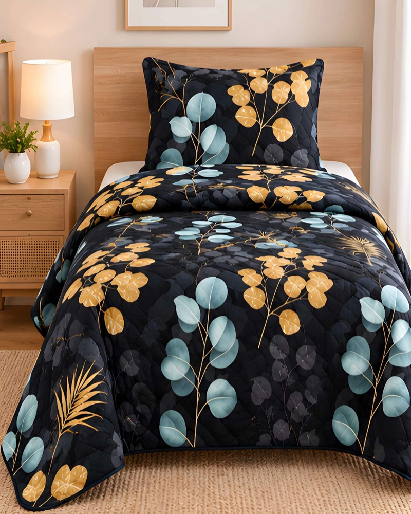 CUBRECAMA 1.5 PLAZAS QUILT LIVIANO CON ALMOHADA - 4