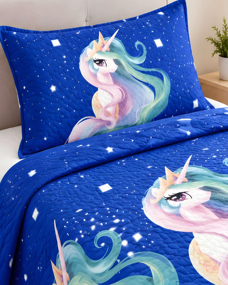 CUBRECAMAS 1 PLAZA Y MEDIA QUILT LIVIANO DE VERANO CON FUNDA - 3