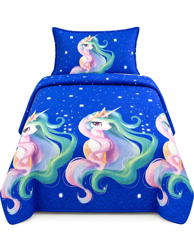CUBRECAMAS 1 PLAZA Y MEDIA QUILT LIVIANO DE VERANO CON FUNDA - 6